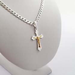 SREBRNY NASZYJNIK DLA CHŁOPCA KOMUNIA 925 + GRAWER NA PREZENT DLA CÓRKI