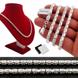 MĘSKI SREBRNY ŁAŃCUSZEK SPLOT KRÓLEWSKI 925+GRATIS