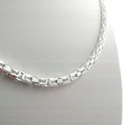 MĘSKI SREBRNY ŁAŃCUSZEK SPLOT KRÓLEWSKI 925+GRATIS