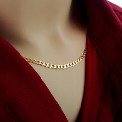 ZŁOTY ŁAŃCUSZEK PANCERKA SREBRO 925 585 3,5 MM PREZENT DLA NIEJ BABCI MAMY