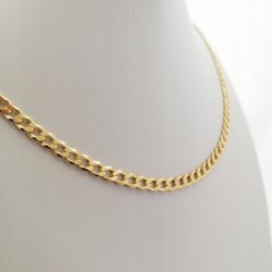 ZŁOTY ŁAŃCUSZEK PANCERKA SREBRO 925 585 3,5 MM PREZENT DLA NIEJ BABCI MAMY
