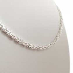 DAMSKI SREBRNY ŁAŃCUSZEK KRÓLEWSKI MASYWNY PR. 925