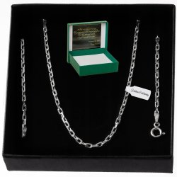 MĘSKI SREBRNY ŁAŃCUSZEK ANKIER 50cm/2mm PRÓBA 925