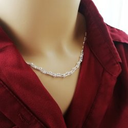 DAMSKI SREBRNY UNIKALNY ŁAŃCUSZEK KULECZKI PR. 925