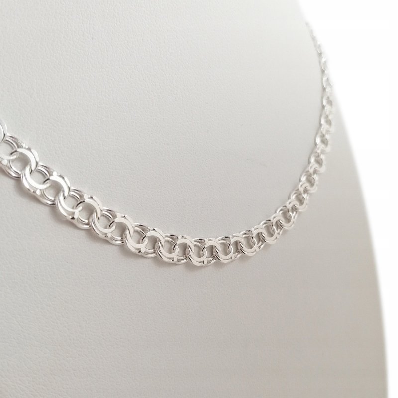 SREBRNY ŁAŃCUSZEK GARIBALDI 60cm/5,8mm 925 +GRATIS