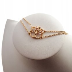 DAMSKA BRANSOLETKA ZŁOTA DRZEWKO SZCZĘŚCIA PREZENT