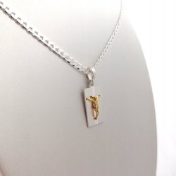 PIĘKNY SREBRNY MĘSKI DŁUGI ŁAŃCUSZEK PANCERKA ZAWIESZKA MEDALIK PR. 925