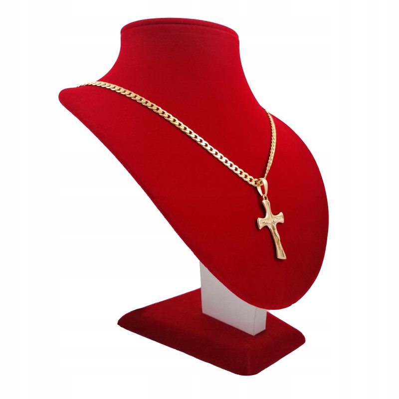 MĘSKI ZŁOTY ŁAŃCUSZEK PANCERKA+KRZYŻYK PR. 585 925