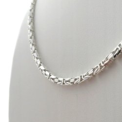 SREBRNY ŁAŃCUSZEK KRÓLEWSKI 45CM PRÓBA 925 PREZENT