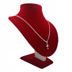 SREBRNY ŁAŃCUSZEK PANCERKA+KRZYŻYK PR. 925 PREZENT