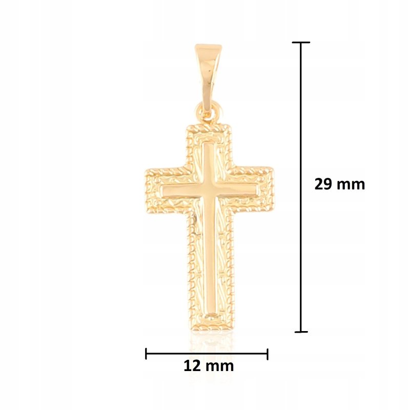 ZŁOTA ZAWIESZKA KRZYŻYK MAŁY 18K PREZENT