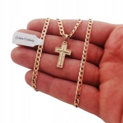 ZŁOTA ZAWIESZKA KRZYŻYK MAŁY 18K PREZENT