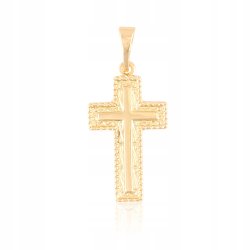 ZŁOTA ZAWIESZKA KRZYŻYK MAŁY 18K PREZENT
