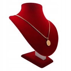ZŁOTY ŁAŃCUSZEK PANCERKA+MATKA BOSKA 18K 60CM 3MM