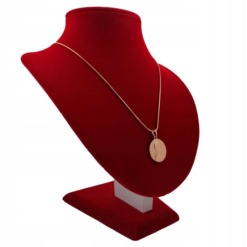 ZŁOTY NASZYJNIK KORDEL + SERCE Z KOKARDKĄ 60CM 18K