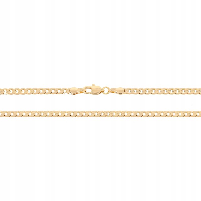 ZŁOTY ŁAŃCUSZEK PANCERKA + KRZYŻYK 18K DAMSKI 50CM