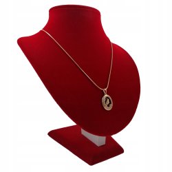 ZŁOTY ŁAŃCUSZEK ŻMIJKA+MATKA BOSKA MARYJA 18K 50CM