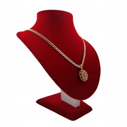 ZŁOTY ŁAŃCUSZEK PANCERKA + KRZYŻYK 18K DAMSKI 50CM