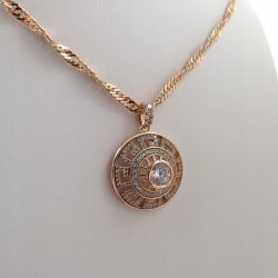 ZŁOTY NASZYJNIK GRECKI 18K DZIEŃ MAMY+ DEDYKACJA