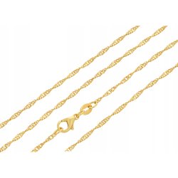 ZŁOTY NASZYJNIK DAMSKI 45CM KRZYŻYK KRYSZTAŁKI 18K