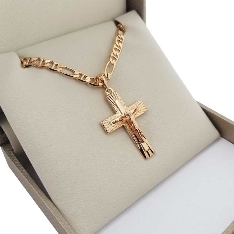 ZŁOTY ŁAŃCUSZEK GUCCI 50CM 5MM + KRZYŻYK PREZENT
