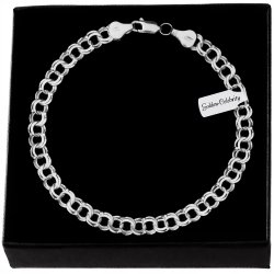 BRANSOLETA SREBRNA MĘSKA GARIBALDI 21cm/6mm PREZENT NA 18 URODZINY + GRATIS
