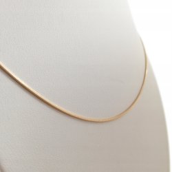 ZŁOTY ŁAŃCUSZEK ŻMIJKA LINKA OKRĄGŁA ZE STALI CHIRUGICZNEJ 18K POZŁACANY