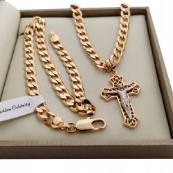 ZŁOTY ŁANCUSZEK PANCERKA + BRANSOLETKA 18K PREZENT
