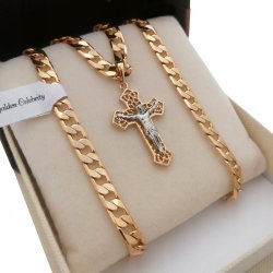 ZŁOTY ŁANCUSZEK PANCERKA + BRANSOLETKA 18K PREZENT