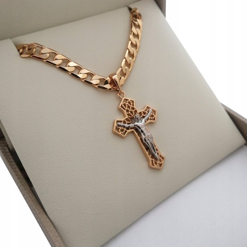 ZŁOTY ŁANCUSZEK PANCERKA + BRANSOLETKA 18K PREZENT