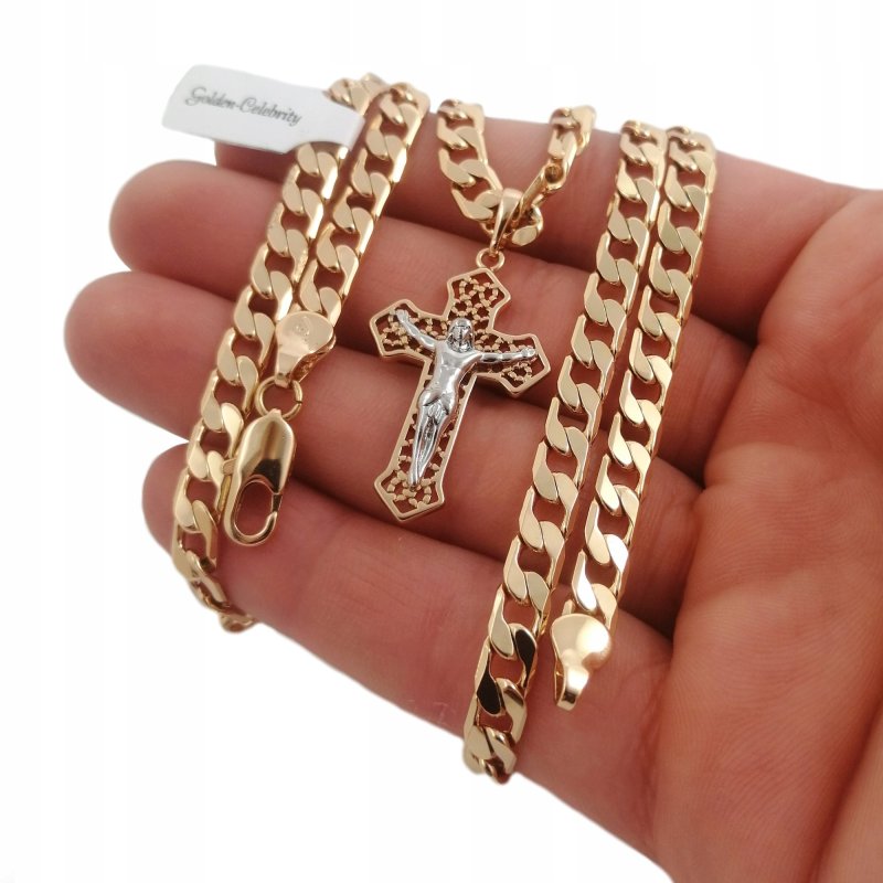 ZŁOTY ŁANCUSZEK PANCERKA + BRANSOLETKA 18K PREZENT