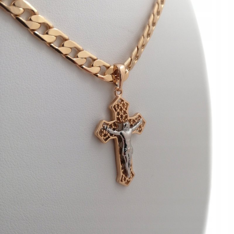 ZŁOTY ŁANCUSZEK PANCERKA + BRANSOLETKA 18K PREZENT