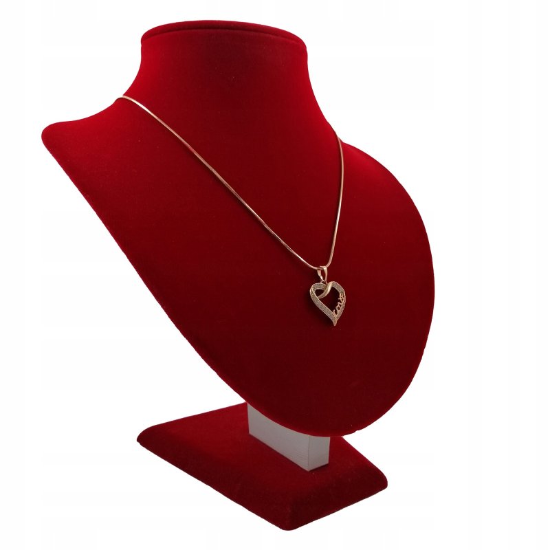 ZŁOTY NASZYJNIK SERCE LOVE 18K PREZENT 35CM