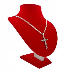 SREBRNY ŁAŃCUSZEK PANCERKA+KRZYŻYK PR. 925 PREZENT