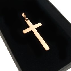 ZŁOTA ZAWIESZKA KRZYŻYK KLASYCZNY PŁASKI 18K