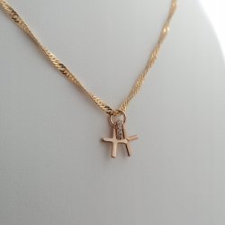 DELIKATNY NASZYJNIK DAMSKI KRZYŻYKI 18K PREZENT