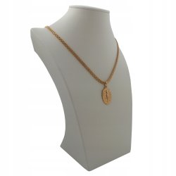 ZŁOTY ŁAŃCUSZEK BISMARK + MEDALIK JEZUS 18K 50CM