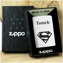 Zapalniczka Zippo Brushed Chrome z personalizowanym grawerem i benzyną