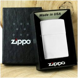Zapalniczka Zippo Brushed Chrome z personalizowanym grawerem i benzyną