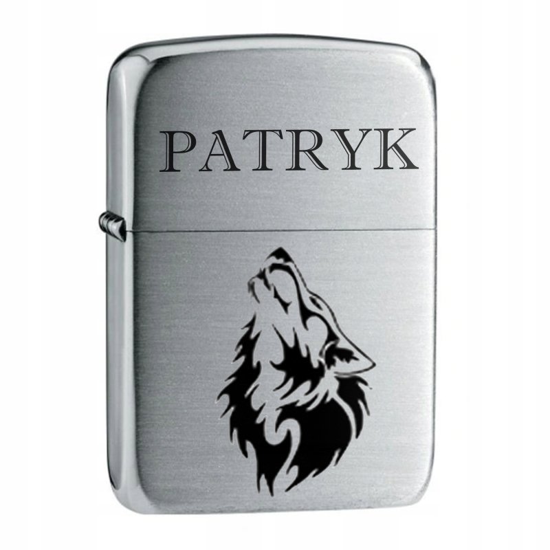 Zapalniczka Zippo Brushed Chrome z personalizowanym grawerem i benzyną