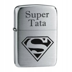 Zapalniczka Zippo Brushed Chrome z personalizowanym grawerem i benzyną
