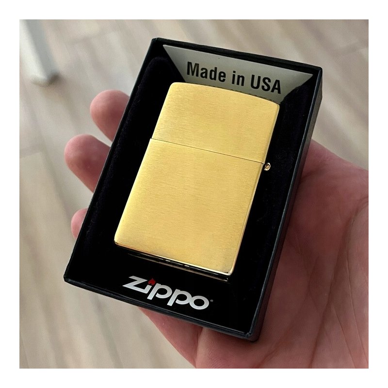 Zapalniczka Zippo Brushed Chrome z personalizowanym grawerem i benzyną